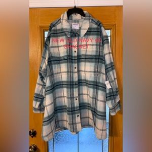NEW WITH TAGS 4X OLD NAVY PLAID SHACKET